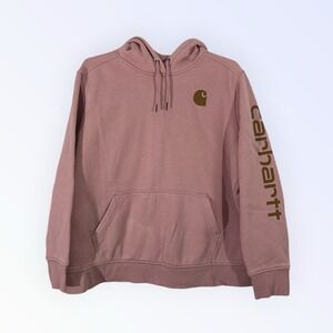 Carhartt Women Hoodie XL 1X Pink Fleece TS0288-W Pullover Relaxed Pullover